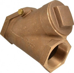 NIBCO - 2" Bronze Check Valve - Y-Pattern, FNPT x FNPT, 400 WOG - Exact Industrial Supply