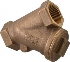NIBCO - 1-1/4" Bronze Check Valve - Y-Pattern, FNPT x FNPT, 600 WOG - Exact Industrial Supply