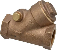 NIBCO - 3/4" Bronze Check Valve - Y-Pattern, FNPT x FNPT, 600 WOG - Exact Industrial Supply