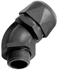 Murrplastik - 2" Trade, Nylon Compression Angled Liquidtight Conduit Connector - Noninsulated - Exact Industrial Supply