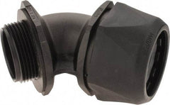 Murrplastik - 1-1/4" Trade, Nylon Compression Angled Liquidtight Conduit Connector - Noninsulated - Exact Industrial Supply