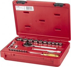 Proto - Socket Sets; Measurement Type: SAE ; Drive Size: 0.375 ; Minimum Size (Inch): 3/16 ; Maximum Size (Inch): 1 ; Tool Type: Socket Set ; Number of Pieces: 22 - Exact Industrial Supply