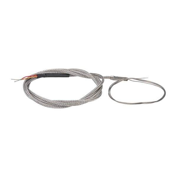 Thermo Electric - 0 to 2012°F, K Flexible, Thermocouple Probe - 3 Ft. Cable Length, Stripped Ends, 25 Inch Probe Sheath Length, 4 Sec Response Time - Exact Industrial Supply