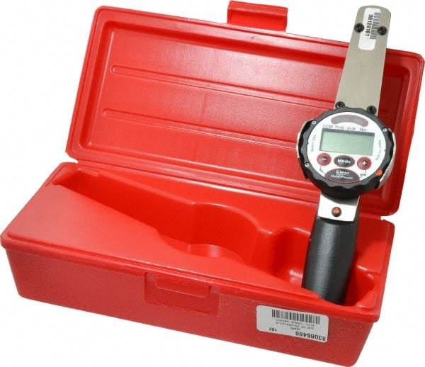 Proto - 3/8" Drive Electronic Digital Torque Wrench - 2.1 Ft/Lb to 28 N/m Torque, 10-5/8" OAL, 0.01 N/m Graduation, Fixed Head - Exact Industrial Supply