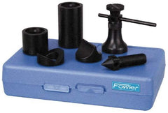 Fowler - 7 Piece, 2-1/4 to 3-3/8" High, 1,000 Lb Capacity Screw Jack Set - 2-1/4 to 3-3/8" Measuring Range - Exact Industrial Supply