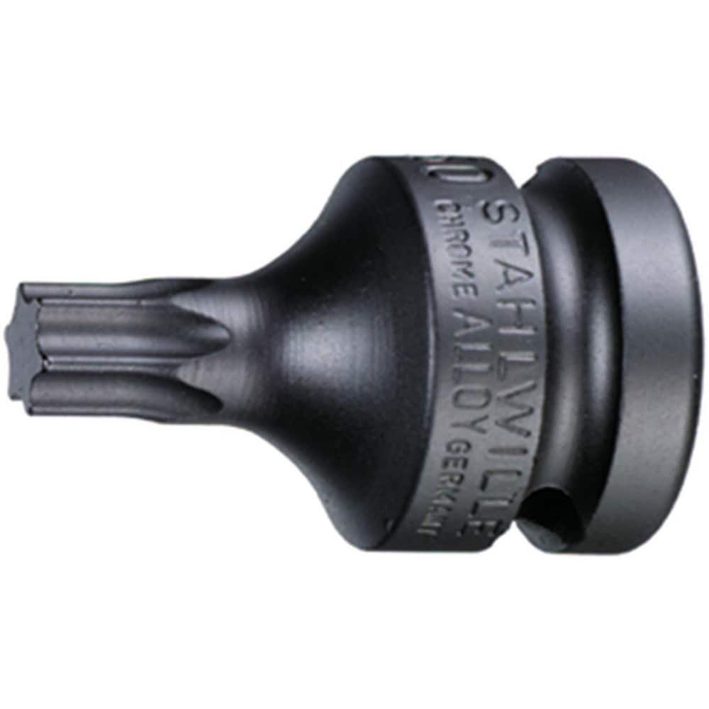 Impact Hex & Torx Bit Sockets; Drive Size: 1/2 in; Hex Size (Inch): 1/2 in; Torx Size: T45; Bit Length (Decimal Inch): 0.6600; Overall Length: 1.57; Overall Length (Inch): 1.57 in; Material: Steel; Finish: Gunmetal; Insulated: No; Non-sparking: No; Tether