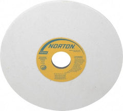 Norton - 8" Diam x 1-1/4" Hole x 1/4" Thick, K Hardness, 120 Grit Surface Grinding Wheel - Aluminum Oxide, Type 1, Fine Grade, 3,600 Max RPM, Vitrified Bond, No Recess - Exact Industrial Supply
