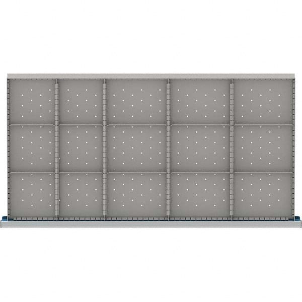 LISTA - 15-Compartment Drawer Divider Layout for 3.15" High Drawers - Exact Industrial Supply