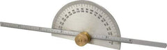 Value Collection - 0 to 6 Inch Rule Measurement Range, 0 to 180° Angle Measurement Range, Half Round Head Stainless Steel (Rule); Steel (Head) Protractor and Depth Gage - Accurate up to 0.5°, 1° Angle Graduation - Exact Industrial Supply