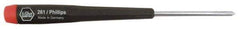 Wiha - #00, 4-5/8" OAL, Standard Phillips Screwdriver - 1-9/16" Blade Length, Ergonomic Handle - Exact Industrial Supply