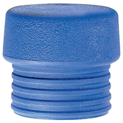 Split Head Mallet Face 2.4″ Soft Shore Hardness 21-D, Blue, TPE - Exact Industrial Supply