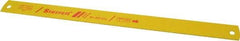 Starrett - 17" Long, 10 Teeth per Inch, Bi-Metal Power Hacksaw Blade - Toothed Edge, 1-3/8" Wide x 0.062" Thick - Exact Industrial Supply