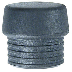 Split Head Mallet Face 1.2″ Med Soft, Shore Hardness 45-D, Black, Latex Rubber - Exact Industrial Supply