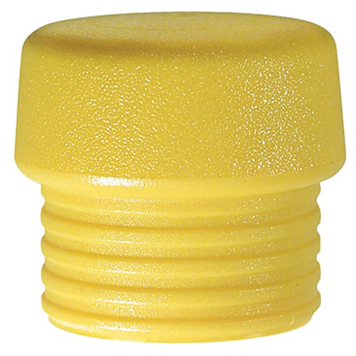 Split Head Mallet Face 2″ Med Hard Shore Hardness 65-D, Yellow, Polyurethane - Exact Industrial Supply