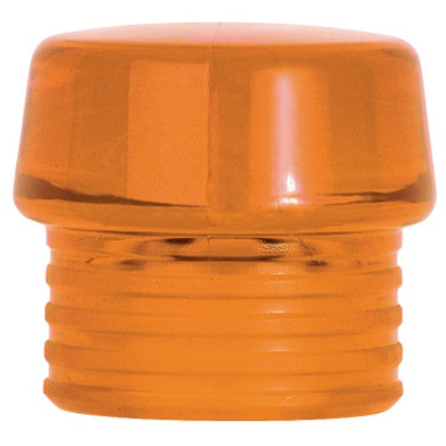 Split Head Mallet Face 1.5″ Hard, Shore Hardness 72-D, Orange, Cell Acetate - Exact Industrial Supply