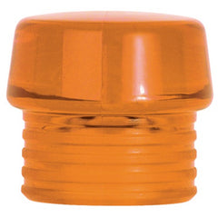 Split Head Mallet Face 2.4″ Hard Shore Hardness 72-D, Orange, Cell Acetate - Exact Industrial Supply