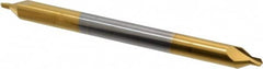 Hertel - #4 Plain Cut 60° Incl Angle Solid Carbide Combo Drill & Countersink - Exact Industrial Supply