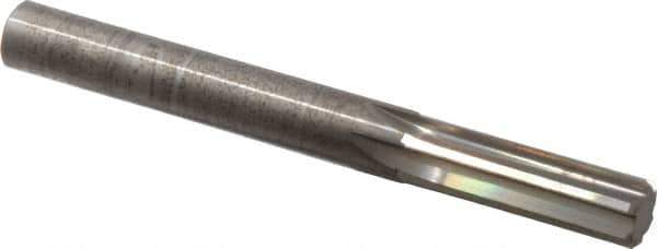 Hertel - 7/16" Solid Carbide 6 Flute Chucking Reamer - Straight Flute, 7/16" Straight Shank, 1-3/8" Flute Length, 4" OAL - Exact Industrial Supply