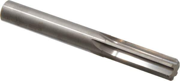 Hertel - 12.5mm Solid Carbide 6 Flute Chucking Reamer - Straight Flute, 0.4921" Straight Shank, 1-1/2" Flute Length, 4" OAL - Exact Industrial Supply