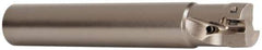 Seco - 1/2" Cut Diam, 0.197" Max Depth of Cut, 1/2" Shank Diam, 3.15" OAL, Indexable Square Shoulder End Mill - XO.X 0602 Inserts, Cylindrical Shank, 90° Lead Angle, Through Coolant, Series Nano Turbo - Exact Industrial Supply