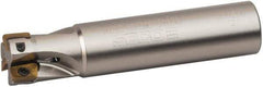 Seco - 1/2" Cut Diam, 0.197" Max Depth of Cut, 1/2" Shank Diam, 2.362" OAL, Indexable Square Shoulder End Mill - XO.X 0602 Inserts, Cylindrical Shank, 90° Lead Angle, Through Coolant, Series Nano Turbo - Exact Industrial Supply