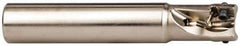 Seco - 3/8" Cut Diam, 0.197" Max Depth of Cut, 3/8" Shank Diam, 2.165" OAL, Indexable Square Shoulder End Mill - XO.X 0602 Inserts, Cylindrical Shank, 90° Lead Angle, Through Coolant, Series Nano Turbo - Exact Industrial Supply