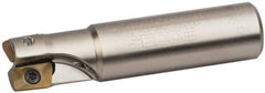 Seco - 3/4" Cut Diam, 0.433" Max Depth of Cut, 3/4" Shank Diam, 3.38" OAL, Indexable Square Shoulder End Mill - XO.X 1204.. Inserts, Weldon Shank, 90° Lead Angle, Through Coolant, Series Super Turbo - Exact Industrial Supply