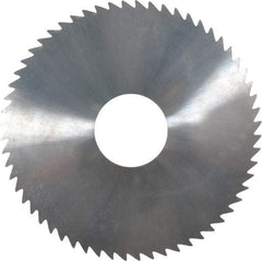 Made in USA - 2-1/4" Diam x 0.064" Blade Thickness x 5/8" Arbor Hole Diam, 60 Tooth Slitting and Slotting Saw - Arbor Connection, Solid Carbide, Concave Ground - Exact Industrial Supply