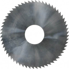 Made in USA - 2-1/4" Diam x 0.072" Blade Thickness x 5/8" Arbor Hole Diam, 60 Tooth Slitting and Slotting Saw - Arbor Connection, Solid Carbide, Concave Ground - Exact Industrial Supply