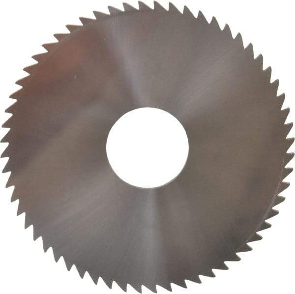Made in USA - 2-1/4" Diam x 0.091" Blade Thickness x 5/8" Arbor Hole Diam, 60 Tooth Slitting and Slotting Saw - Arbor Connection, Solid Carbide, Concave Ground - Exact Industrial Supply