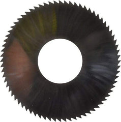 Made in USA - 2-3/4" Diam x 0.02" Blade Thickness x 1" Arbor Hole Diam, 72 Tooth Slitting and Slotting Saw - Arbor Connection, Solid Carbide, Concave Ground - Exact Industrial Supply