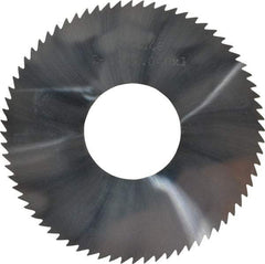 Made in USA - 2-3/4" Diam x 0.04" Blade Thickness x 1" Arbor Hole Diam, 72 Tooth Slitting and Slotting Saw - Arbor Connection, Solid Carbide, Concave Ground - Exact Industrial Supply