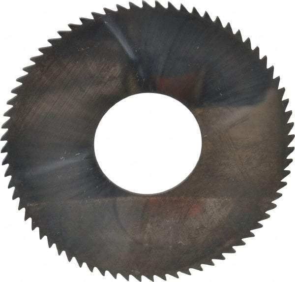Made in USA - 2-3/4" Diam x 0.051" Blade Thickness x 1" Arbor Hole Diam, 72 Tooth Slitting and Slotting Saw - Arbor Connection, Solid Carbide, Concave Ground - Exact Industrial Supply