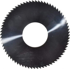 Made in USA - 2-3/4" Diam x 0.072" Blade Thickness x 1" Arbor Hole Diam, 72 Tooth Slitting and Slotting Saw - Arbor Connection, Solid Carbide, Concave Ground - Exact Industrial Supply