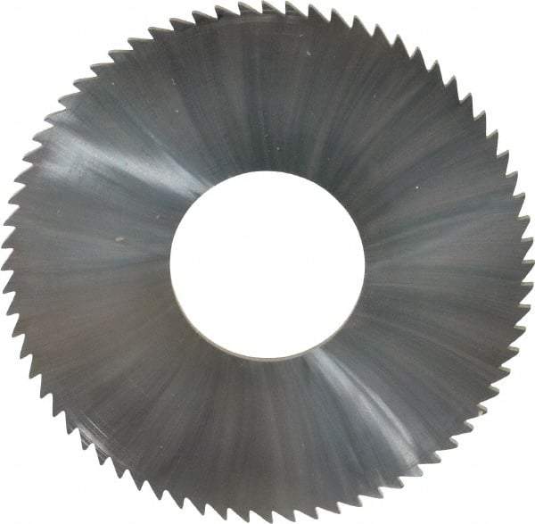 Made in USA - 2-3/4" Diam x 0.081" Blade Thickness x 1" Arbor Hole Diam, 72 Tooth Slitting and Slotting Saw - Arbor Connection, Solid Carbide, Concave Ground - Exact Industrial Supply