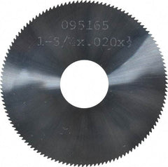 Made in USA - 1-3/4" Diam x 0.02" Blade Thickness, 1/2" Arbor Hole Diam, 130 Teeth, Solid Carbide, Jeweler's Saw - Uncoated - Exact Industrial Supply