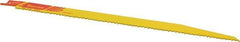 Starrett - 12" Long x 3/4" Thick, Bi-Metal Reciprocating Saw Blade - Tapered Profile, 6 to 10 TPI, Toothed Edge, Universal Shank - Exact Industrial Supply