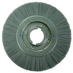 10 x 1-1/8 x 2'' Arbor - Crimped Nylox Filament 180 Grit Straight Wheel - Exact Industrial Supply