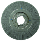 10 x 1-1/8 x 2'' Arbor - Crimped Nylox Filament 120 Grit Straight Wheel - Exact Industrial Supply