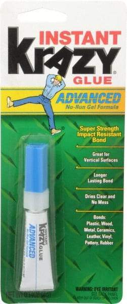 Elmer's - 0.14 oz Tube Clear Instant Adhesive - 1 min Working Time, Bonds to Ceramic, Leather, Metal, Plastic, Porcelain, Rubber, Vinyl & Wood - Exact Industrial Supply