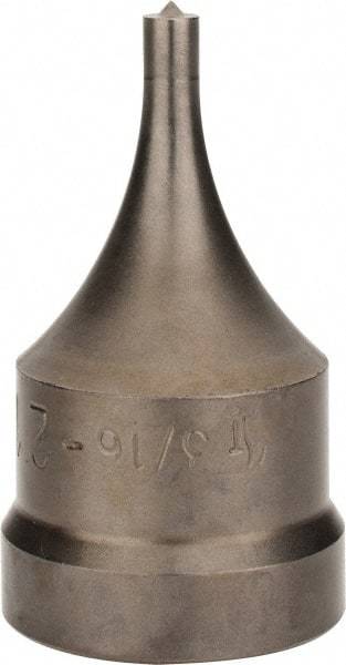 Cleveland Steel Tool - 13/16 Inch Wide Oblong Ironworker Punch - 1-17/32 Inch Body Diameter, 1-11/16 Inch Head Diameter, 2-11/16 Inch Overall Length - Exact Industrial Supply