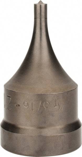 Cleveland Steel Tool - 9/16 Inch Wide Oblong Ironworker Punch - 1-17/32 Inch Body Diameter, 1-11/16 Inch Head Diameter, 2-11/16 Inch Overall Length - Exact Industrial Supply