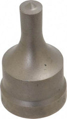 Cleveland Steel Tool - 3/8 Inch Diameter Round Ironworker Punch - 1-1/32 Inch Body Diameter, 1-5/32 Inch Head Diameter, 1-15/16 Inch Overall Length - Exact Industrial Supply