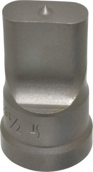 Cleveland Steel Tool - 7/16 Inch Wide Oblong Ironworker Punch - 1-1/32 Inch Body Diameter, 1-5/32 Inch Head Diameter, 1-15/16 Inch Overall Length - Exact Industrial Supply