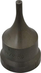 Cleveland Steel Tool - 3/16 Inch Diameter Round Ironworker Punch - 1-1/16 Inch Body Diameter, 1-7/32 Inch Head Diameter, 2-1/8 Inch Overall Length - Exact Industrial Supply