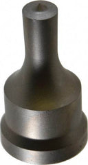 Cleveland Steel Tool - 15/32 Inch Diameter Round Ironworker Punch - 1-1/16 Inch Body Diameter, 1-7/32 Inch Head Diameter, 2-1/8 Inch Overall Length - Exact Industrial Supply