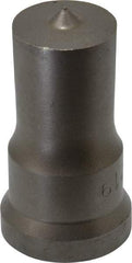 Cleveland Steel Tool - 15/16 Inch Diameter Round Ironworker Punch - 1-1/16 Inch Body Diameter, 1-7/32 Inch Head Diameter, 2-1/8 Inch Overall Length - Exact Industrial Supply