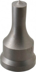 Cleveland Steel Tool - 1/2 Inch Diameter Round Ironworker Punch - 1-1/16 Inch Body Diameter, 1.24 Inch Head Diameter, 2-3/16 Inch Overall Length - Exact Industrial Supply