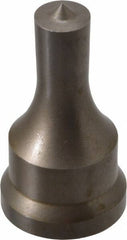 Cleveland Steel Tool - 17/32 Inch Diameter Round Ironworker Punch - 1-1/16 Inch Body Diameter, 1.24 Inch Head Diameter, 2-3/16 Inch Overall Length - Exact Industrial Supply