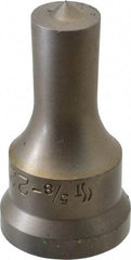 Cleveland Steel Tool - 5/8 Inch Diameter Round Ironworker Punch - 1-1/16 Inch Body Diameter, 1.24 Inch Head Diameter, 2-3/16 Inch Overall Length - Exact Industrial Supply